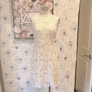LOFT NWT 4P Elegant White Lace Dress